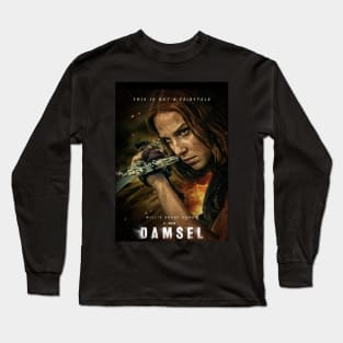 Damsel Movie Poster-Millie Bobby Brown Long Sleeve T-Shirt